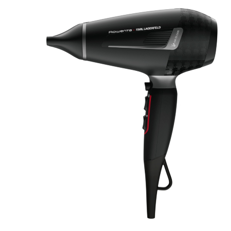 Uscator de par Rowenta x Karl Lagerfeld Pro Stylist CV888LF0, 2200W, Tehnologia Rowenta Air-to-Care, invelis Keratin&Glow, 3 accesorii, jet de aer rece, cablu 1.8m, negru&gri [8]