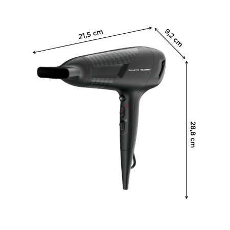 Uscator de par Rowenta x Karl Lagerfeld Studio Dry CV581LF0, 2100W, Tehnologie Effiwatts, 6 trepte de viteza si temperatura, Tehnologie Thermo Control, Negru [8]