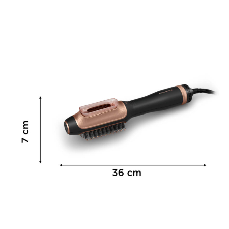 Uscator de par si perie cu aer cald Rowenta Reverso 2 in 1 CF9840F0, 1200W, 2 trepte de viteza si temperatura, accesoriu protectie inclus, negru [10]