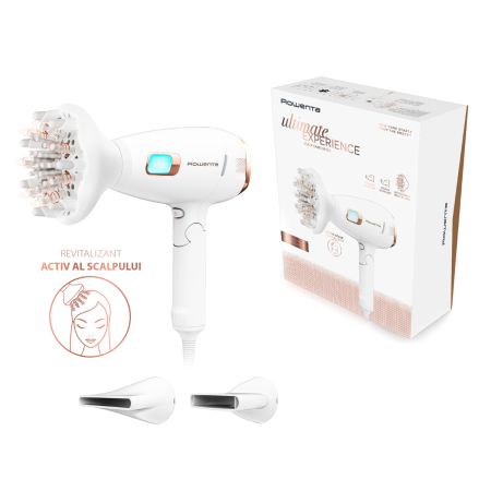 Uscator de par Ultimate Experience Scalp Care CV9240F0, 2200W, Active scalp revitalizer, functie Advanced Care, tehnologie Ionic Booster, alb [1]
