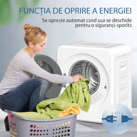 uscator de rufe 4kg vented, anti-cute, compact, alb. [6]