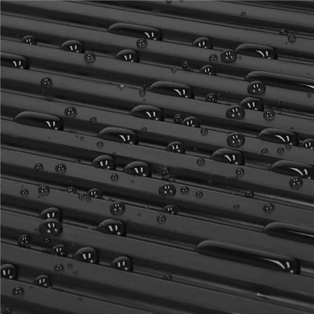 Uscator de vase cu suport tacamuri, din otel, cu tava de scurgere, 42x32x15cm, negru [10]