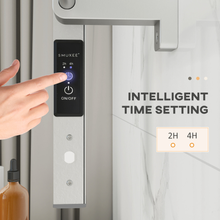  Uscator Electric pentru Prosoape de Podea sau Perete 150W cu Temporizator 2-4 Ore, 53x35x90 cm, Argintiu [4]