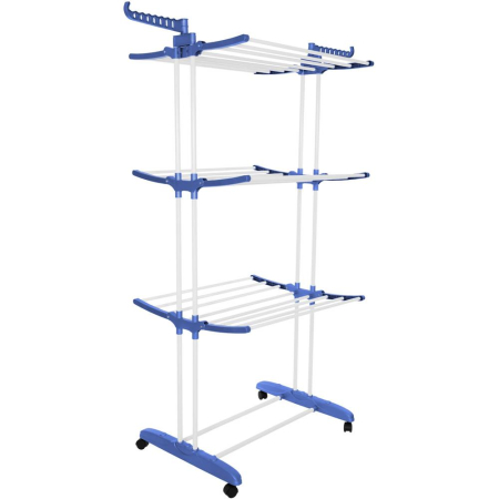 Uscator vertical pentru rufe, mobil si pliabil, cu doua umerase, 75x57x170cm, sarcina 15kg [7]