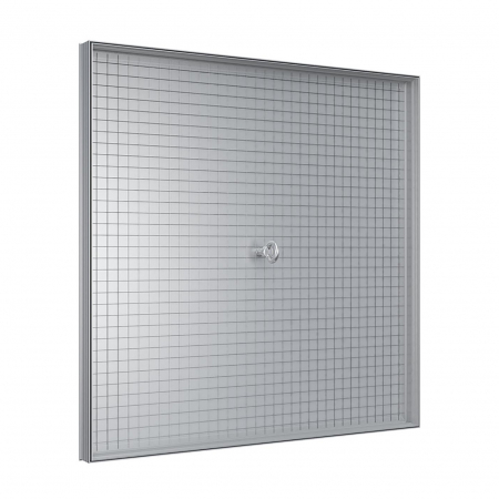 Usita de vizitare si acces pentru podea VentEurope D6060FL, 600x600 mm, adancime 50 mm, pentru montaj gresie, parchet, Aluminiu [1]