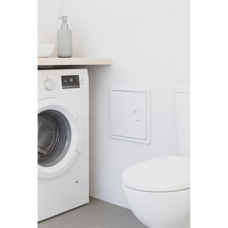 Usita de vizitare si acces VentEurope LT1515P, 150x150 mm, grosime 10 mm, Plastic ABS, Montaj cu suruburi autoforante / adeziv, Alb [5]