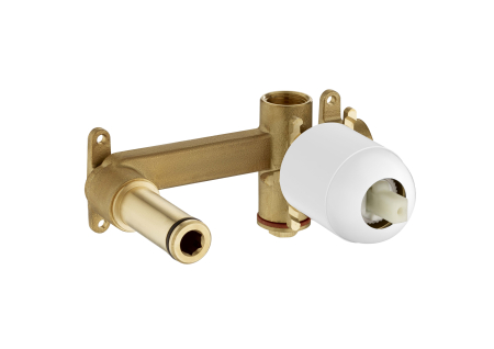 Accesorii baie - Valva baterie lavoar Roca A5252206B0, 1/2 diametru alimentare, 2 nr iesiri, 2 nr intrari, ornament alb mat