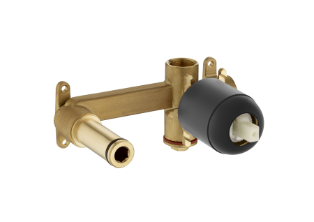 Accesorii baie - Valva baterie lavoar Roca A5252206NM, 1/2 diametru alimentare, 2 nr iesiri, 2 nr intrari, ornament titan mat