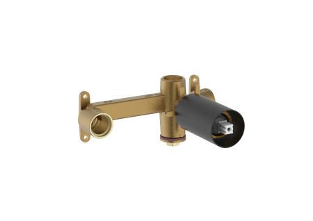 Accesorii baie - Valva baterie lavoar Roca A5E3501NB0, 1/2 diametru alimentare, 2 nr iesiri, 2 nr intrari, incastrat, negru