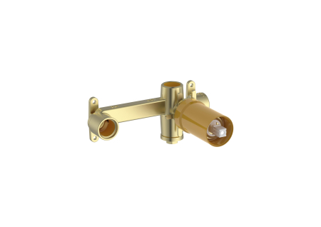 Accesorii baie - Valva baterie lavoar Roca A5E3502P10, 1/2 diametru alimentare, 2 nr iesiri, 2 nr intrari, incastrat, galben