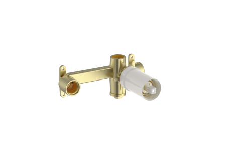 Accesorii baie - Valva baterie lavoar Roca A5E3502P30, 1/2 diametru alimentare, 2 nr iesiri, 2 nr intrari, incastrat, alb