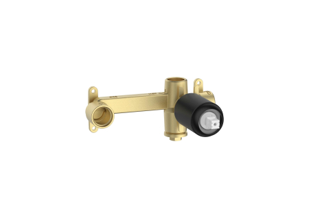 Accesorii baie - Valva baterie lavoar Roca A5E3503NB0, 1/2 diametru alimentare, 2 nr iesiri, 2 nr intrari, incastrat, negru