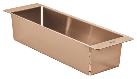 Bucatarie - Vas chiuveta Grohe 40853DL0, 490 x 150 x 100 mm, otel inoxidabil, mat, cupru