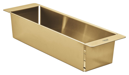 Bucatarie - Vas chiuveta Grohe 40853GN0, 490 x 150 x 100 mm, otel inoxidabil, mat, auriu