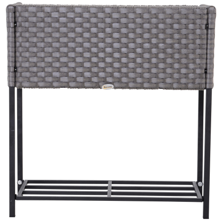 vas de flori, cu raft, 70x30x72cm, gri [3]