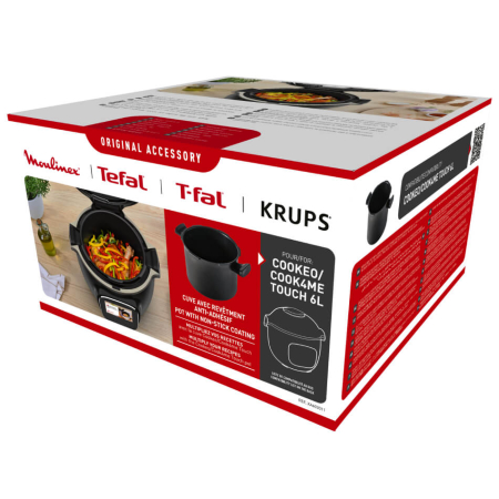 Vas de gatit Tefal Cook4Me XA602011, 6 L, compatibil cu aparatele de gatit multicooker Cook4Me Touch CY912xx, invelis antiaderent, negru [3]