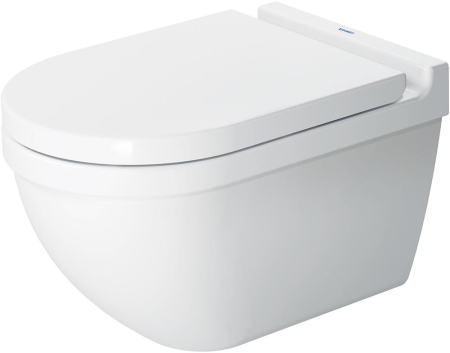 Baie - Vas WC Duravit 2225090000, Starck 3, montaj suspendat, tip clatire jet de apa, tip evacuare orizontala, alb
