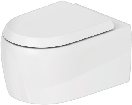 Baie - Vas WC Duravit 2556090000, Qatego, montaj suspendat, tip clatire jet de apa, tip evacuare orizontala, alb