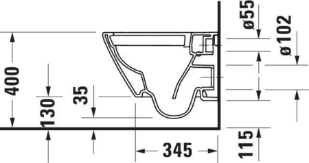 Vas WC Duravit 2588090000, D-Neo, montaj suspendat, zona montaj interior, tip clatire jet de apa, alb [16]