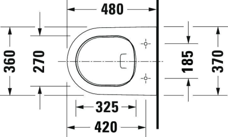 Vas WC Duravit 2588090000, D-Neo, montaj suspendat, zona montaj interior, tip clatire jet de apa, alb [14]