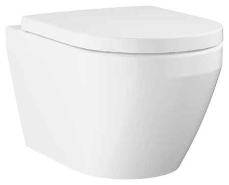 Vase WC - Vas WC Grohe 102510SH00, New Euro Ceramic, suspendat, rimless, capac SoftClose, alb