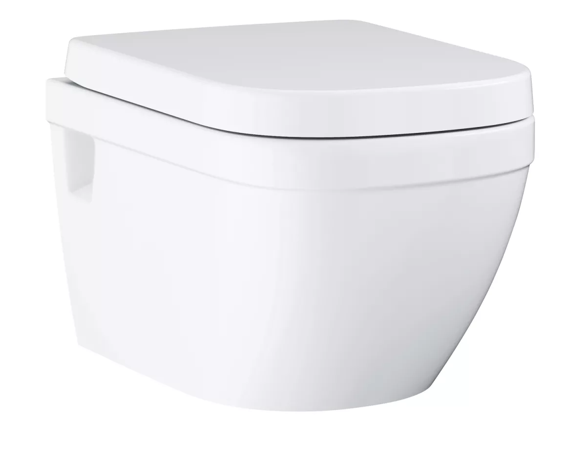 Baie - Vas WC Grohe Euro 39703000, suspendat, rimless, capac wc, SoftClose, alb