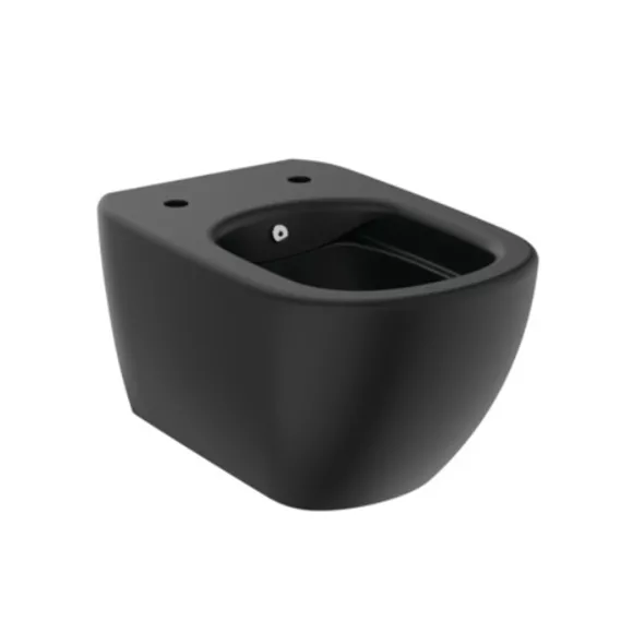 Toalete - Vas WC Ideal Standard Tesi, suspendat, Rimless, iesire bideu, fara capac, mat, negru, T5588V3