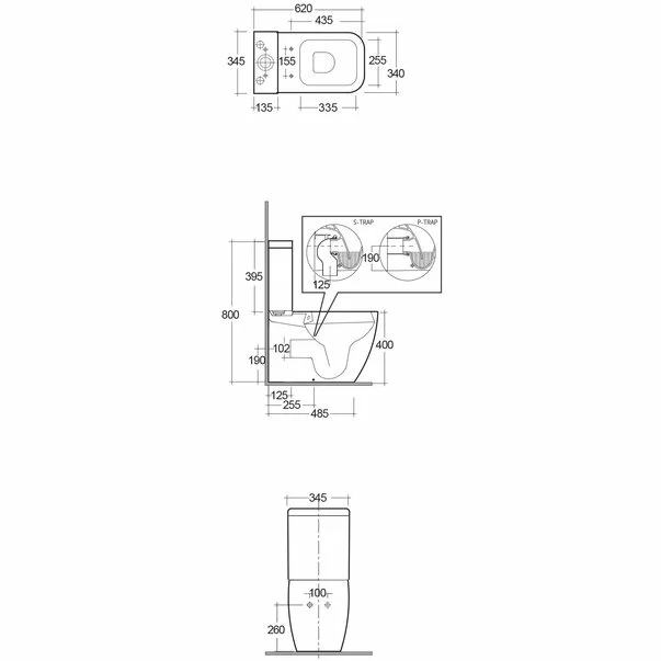 Vas wc pe pardoseala BTW Rak Ceramics Metropolitan [1]
