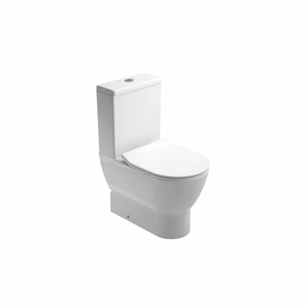 Vase WC - Vas WC pe pardoseala Gala Emma Rounded Rimless BTW alb lucios