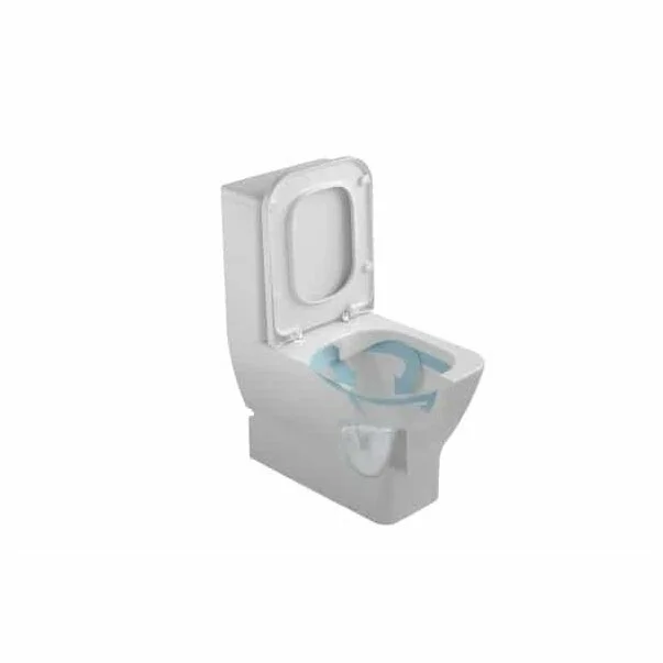 Vas WC pe pardoseala Gala Emma Square Rimless BTW alb lucios [3]