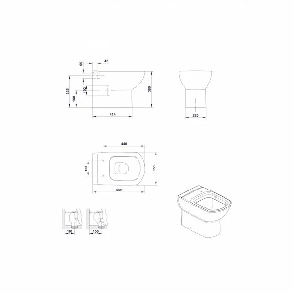 Vas wc pe pardoseala Gala Smart pentru rezervor ingropat [1]
