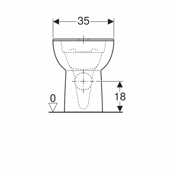 Vas wc pe pardoseala Geberit Smyle Rimfree fara capac cu spalare verticala alb [1]