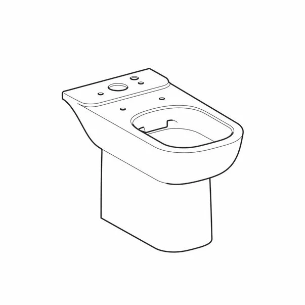 Vas wc pe pardoseala Geberit Smyle Rimfree fara capac cu spalare verticala alb [3]