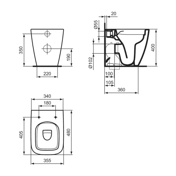 Vas WC pe pardoseala Ideal Standard i.life S rimless alb lucios [10]