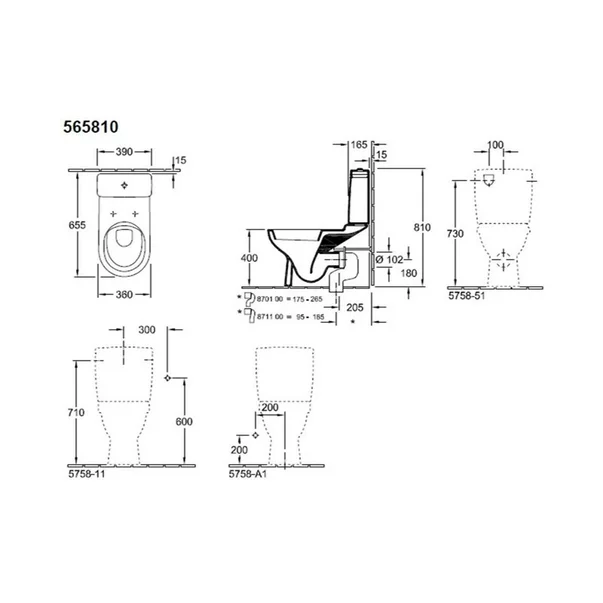 Vas wc pe pardoseala Villeroy&Boch O.Novo monobloc alb [1]