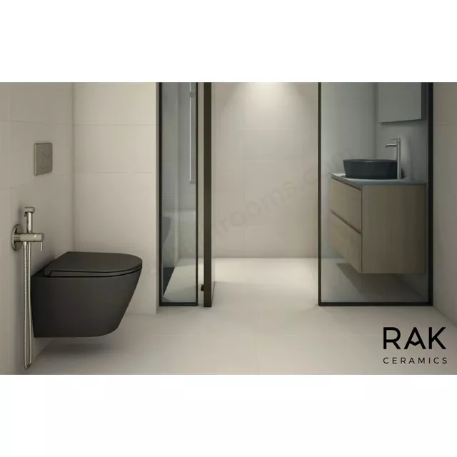 Vas WC Rak Ceramics Feeling, Rimless, suspendat, fara capac, negru, RST23504A [2]