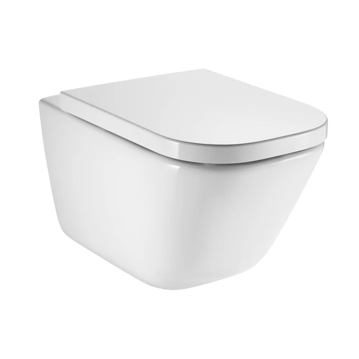 Toalete - Vas WC Roca A34647L000, 350 mm, 540 mm, 1 functii speciale, suprafata antiaderent, suspendat, jet de apa, Alb