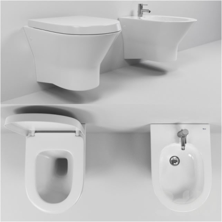 Vas WC Roca A34664L000, 360 mm, 535 mm, 345 mm, 1 functii speciale, suprafata antiaderent, suspendat, Alb [5]