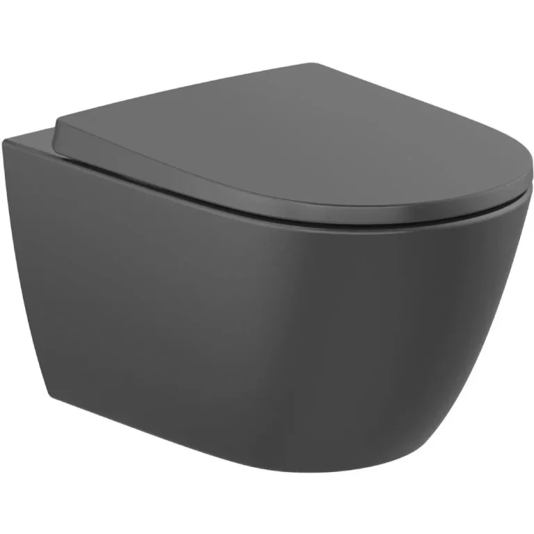 Toalete - Vas WC Roca A346687080, 360 mm, 530 mm, 290 mm, 1 functii speciale, suprafata antiaderent, suspendat, Negru