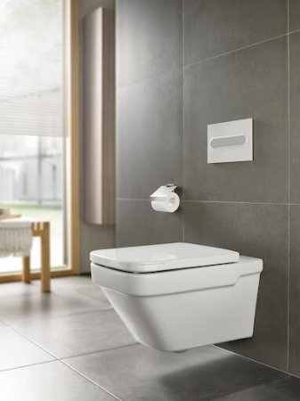 Vas WC Roca A34678L000, 360 mm, 570 mm, 1 functii speciale, suprafata antiaderent, suspendat, jet de apa, Alb [2]