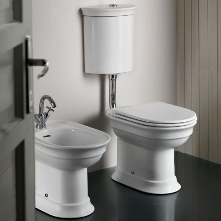 Vase WC - Vas WC stativ, Hatria, Dolcevita, cu iesire verticala, alb