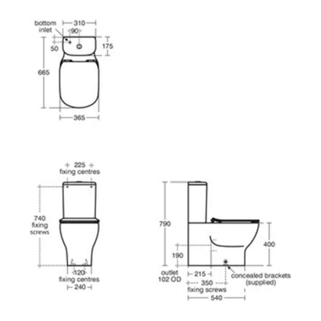 Vas Wc stativ Ideal Standard, Tesi AquaBlade®, back-to-wall, negru mat [5]