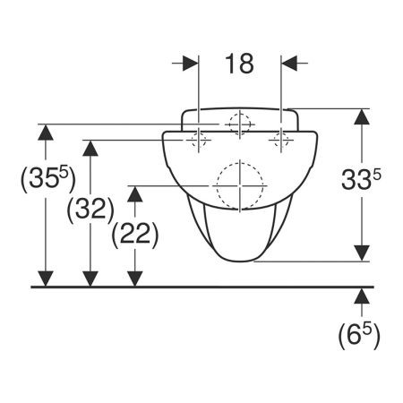 Vas WC suspendat, Geberit, Bambini, pentru copii, alb [3]