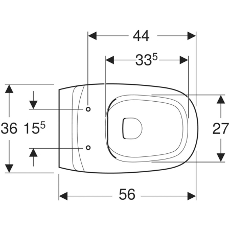 Vas WC suspendat Geberit, Citterio, rimfree, alb [4]