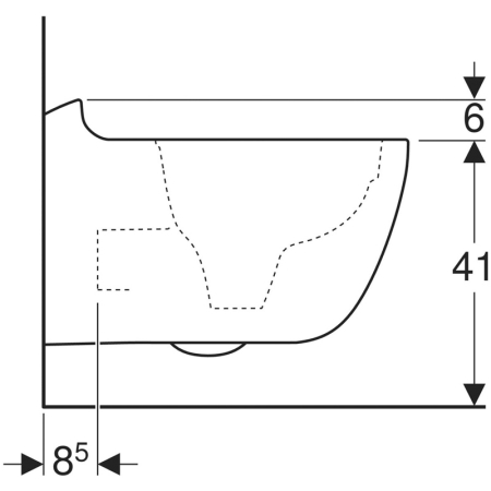 Vas WC suspendat Geberit, Citterio, rimfree, alb [3]