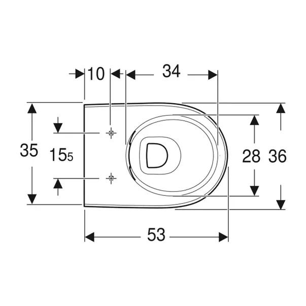Vas WC suspendat Geberit Selnova Premium rimless alb [1]