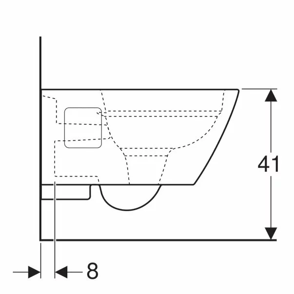 Vas wc suspendat Geberit Selnova Square Rimfree cu spalare verticala [6]