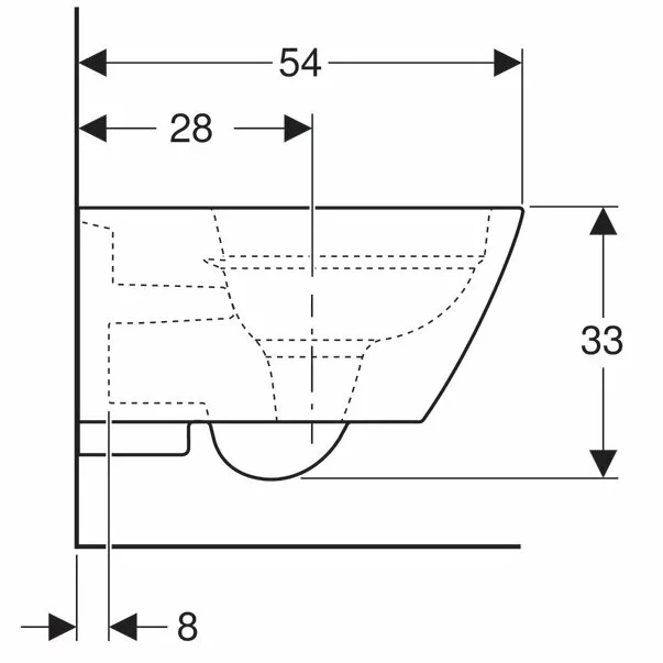 Vas wc suspendat Geberit Smyle Square Rimfree fara capac alb [3]