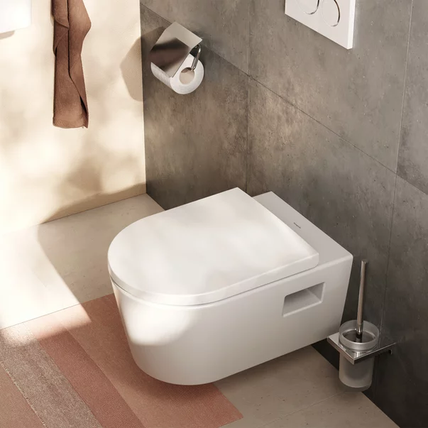 Vas WC suspendat Hansgrohe EluPura Original S AquaChannel Flush alb cu capac [3]