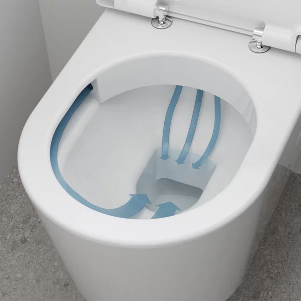 Vas WC suspendat Hansgrohe EluPura Original S AquaChannel Flush alb cu capac [4]